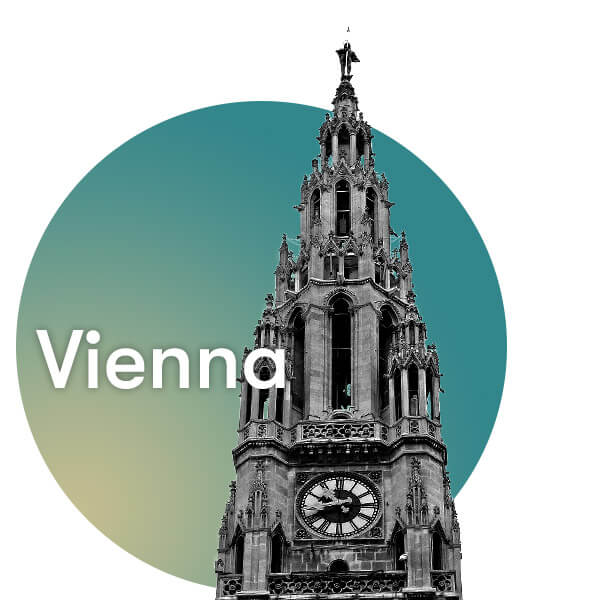 Picture of the Stephen's cathedral in Vienna; picture represents the capital of Austria to introduce readers to the QMware office in Austria and its open positions