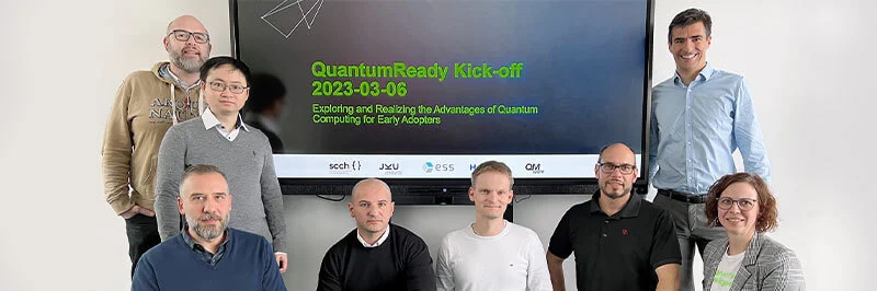 Austria's industry gets access to Quantum Computing with QMware Cloud: Group Photo of the QuantumReady Project team including QMware colleagues